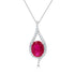 1.68Ct Ruby Pendant With 0.19Tct Diamonds Set In 14K White Gold