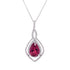 2.28ct Tourmaline pendant with 0.25tct diamonds set in 14K white gold