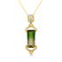 4.62Ct Bicolour Tourmaline Pendant With 0.38Tct Diamonds Set In 14K Yellow Gold