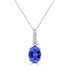 1.72ct Tanzanite Pendant with 0.12tct Diamonds set in 14K White Gold