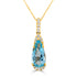 3.17ct Aquamarine Pendant with 0.19ct Diamonds set in 14K Yellow Gold