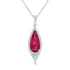 3.20Ct Rubelite Pendant With 0.31Tct Diamonds Set In 14K White Gold