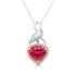 2.45ct Rubellite Pendant with 0.24ct Diamonds set in 14K Two Tone