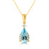 2.83ct Aquamarine Pendant with 0.07ct Diamonds set in 14K Yellow Gold
