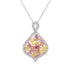 0.59ct Pink Diamond Pendant with 0.58ct Diamonds set in 14K Two Tone