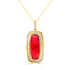 9.28ct Rhodonite Pendants with 0.47tct Diamond set in 14K Yellow Gold