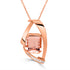 5.97Ct Morganite Pendant With 0.11Tct Diamonds Set In 14K Rose Gold