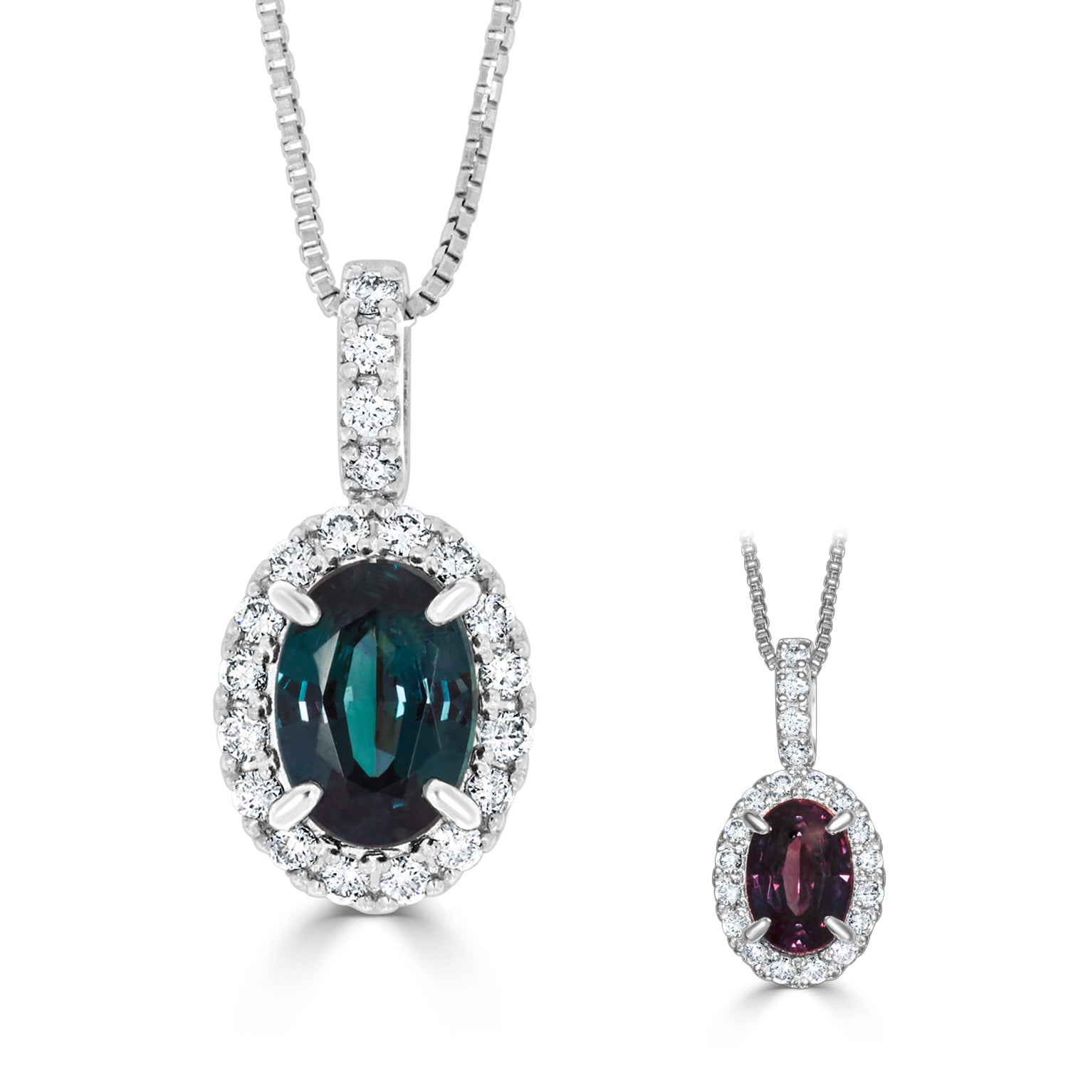 Stunning Natural Alexandrite Gemstone Princess Cut Ruby Pendant Necklace In  925 Sterling Silver And 585 Rose Gold For Women Perfect For Bridal Wear  From Shanye08, $59.8 | DHgate.Com