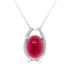 15.24ct Tourmaline Pendant with 0.4tct Diamonds set in Platinum