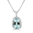 11.59ct Aquamarine Pendant with 0.12tct Diamonds set in 900 Platinum