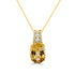 2.91Ct Golden Tanzanite Pendant With 0.12Tct Diamonds Set In 14K Yellow Gold