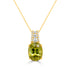 3.19Ct Sphene Pendant With 0.13Tct Diamonds Set In 14K Yellow Gold