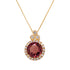 1.76ct Tourmaline pendant with 0.19tct diamonds set in 14K yellow gold