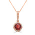 1.95Ct Tourmaline Pendant With 0.22Tct Diamonds Set In 14K Rose Gold