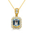 1.20Ct Aquamarine Pendant With 0.31Tct Diamonds Set In 18K Yellow Gold