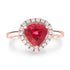 1.83ct Tourmaline Ring with 0.26tct Diamonds set in 14K Rose Gold