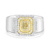 1ct Yellow Diamond Ring with 0.42ct Diamonds set in 14K Two Tone