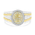 1ct Yellow Diamond Ring with 0.31ct Diamonds set in 14K Two Tone