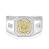 2ct Yellow Diamond Ring with 0.88ct Diamonds set in 14K Two Tone