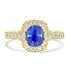 1.26ct Sapphire Rings with 0.37tct Diamond set in 14K Yellow Gold