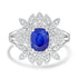 1.61ct Sapphire Rings with 0.37tct Diamond set in 14K White Gold