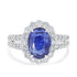 3.85ct Sapphire Ring with 0.78ct Diamonds set in Platinum 900