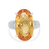 21.64ct Imperial Topaz Ring with 1.61ct Diamonds set in Platinum