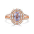 1.53ct Sapphire Rings with 0.44tct diamonds set in 18KT rose gold