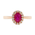 0.76ct Ruby Ring With 0.20tct Diamonds Set In 14k Yellow Gold