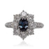 0.59ct Alexandrite ring with 1.40tct diamonds set in Platinum