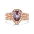1.12ct Sapphire Rings with 0.39tct diamonds set in 14KT rose gold