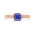1.18Ct Sapphire Ring With 0.06Ct Diamonds Set In 14K Rose Gold