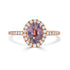 1.62ct Sapphire Rings with 0.31tct diamonds set in 14KT rose gold