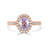 1.39ct Sapphire Rings with 0.26tct diamonds set in 18KT rose gold