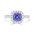 1.40Ct Tanzanite Ring With 0.36Tct Diamonds Set In 14K White Gold