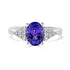 2.20ct Tanzanite ring with 0.22tct diamonds set in 14K white gold