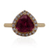 2.05ct Tourmaline ring with 0.26tct diamonds set in 14K yellow gold