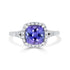 2.24ct Tanzanite Ring With 0.32tct Diamonds Set In 14K White Gold