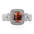0.96ct Imperial Topaz ring with 0.47tct diamonds setin 14K white gold