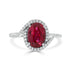 2.14ct Tourmaline ring with 0.21tct diamonds set in 14kt white gold