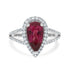 1.65ct Tourmaline ring with 0.42tct diamonds set in 14kt white gold