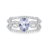 1.30ct Sapphire Rings with 0.46tct diamonds set in 14KT white gold