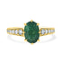 1.71ct Emerald ring with diamonds set in 14kt yelllow gold