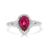 1.29ct Tourmaline ring with 0.41tct diamonds set in 14kt white gold
