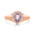 1.02ct Sapphire Rings with 0.14tct diamonds set in 14KT rose gold