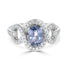 1.56ct Sapphire Rings with 0.36tct diamonds set in 18KT white gold