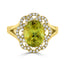 3.19ct Sphene ring with 0.30tct diamonds set in 14K yellow gold