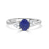 1.23ct Sapphire Ring with 0.13tct Diamonds set in 14K White Gold