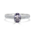 1.19ct Sapphire Rings with 0.21tct diamonds set in 14KT white gold