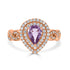 0.91ct Sapphire Rings with 0.48tct diamonds set in 14KT rose gold
